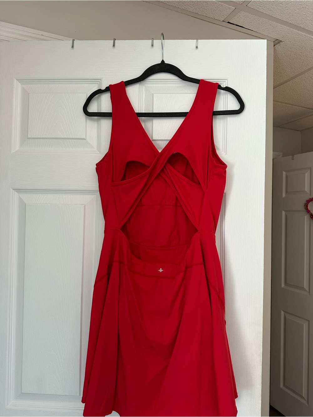 Red Sleeveless Cutout Fit & Flare Dress